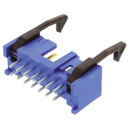 1 pcs - TE Connectivity AMP-LATCH Series Straight Through Hole PCB Header, 14 Contact(s), 2.54mm Pitch, 2 Row(s), Shrouded