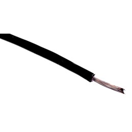 1 Reel of 100 M - RS PRO Black 0.08 mm² Hook Up Wire, 28 AWG, 7/0.12 mm, 100m, PVC Insulation