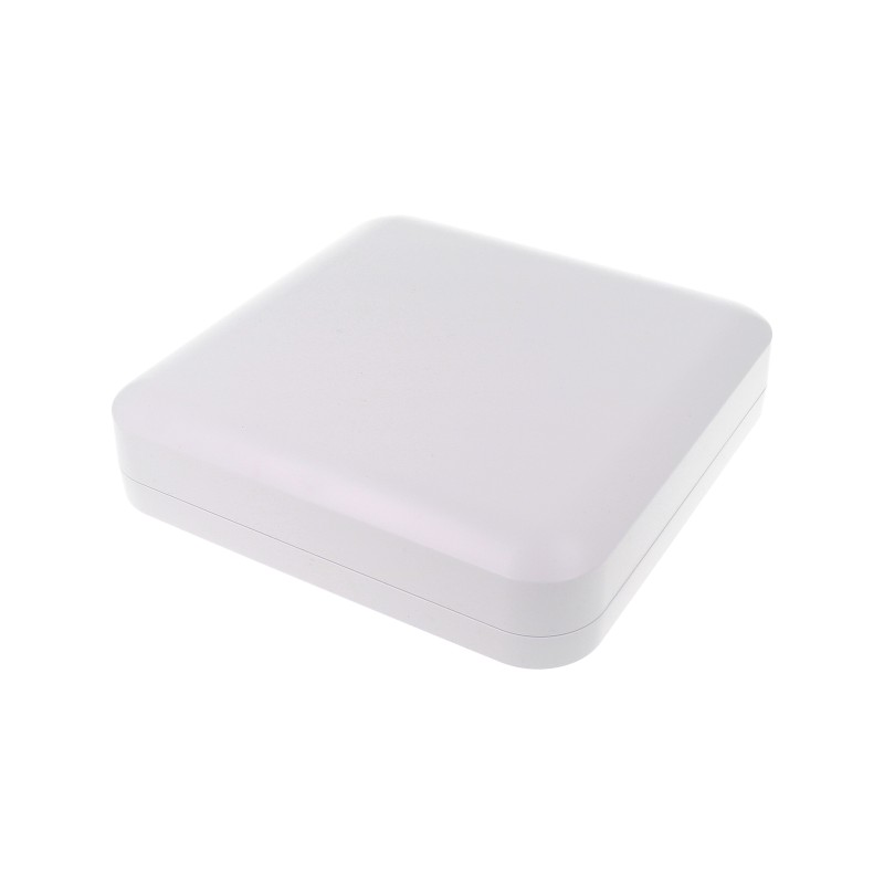 1 pcs - Hammond 1556 Series White ABS, Plastic General Purpose Enclosure, IP54, Flanged, White Lid, 200 x 200 x 45mm