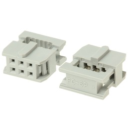 5 pcs - ASSMANN WSW 6-Way IDC Connector Socket for Cable Mount, 2-Row