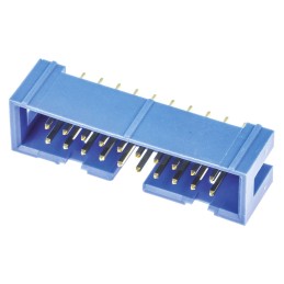 50 pcs - TE Connectivity AMP-LATCH Series Straight Through Hole PCB Header, 20 Contact(s), 2.54mm Pitch, 2 Row(s), Shrouded