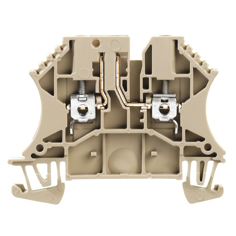 5 pcs - Weidmuller W Series Beige Disconnect Terminal Block, 2.5mm², Single-Level, Screw Termination
