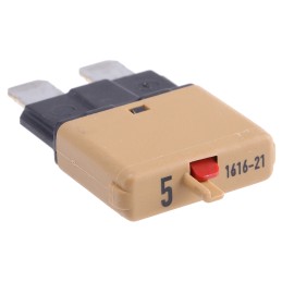 1 pcs - ETA Thermal Circuit Breaker - 1616 Single Pole 32V Voltage Rating, 5A Current Rating