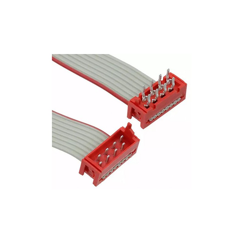 1 pcs - TE Connectivity Micro-MaTch Series Flat Ribbon Cable, 8-Way, 1.27mm Pitch, 200.5mm Length, Micro-MaTch IDC to