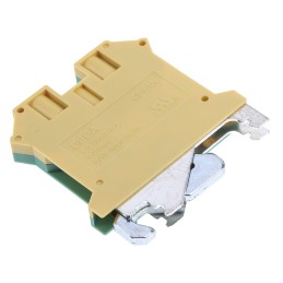 5 pcs - RS PRO 2-Way DIN Rail Earth Block, 0.2 to 4mm², 26 - 10 AWG Wire, Screw
