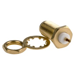 50 pcs - TE Connectivity, jack Panel Mount SMA Connector, 50Ω, Solder Termination, Straight Body