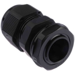 10 pcs - HellermannTyton NGM Series Black Nylon Cable Gland, M20 Thread, 10mm Min, 14mm Max, IP68
