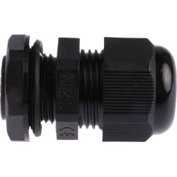 10 pcs - HellermannTyton NGM Series Black Nylon Cable Gland, M20 Thread, 10mm Min, 14mm Max, IP68