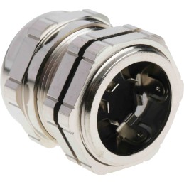 1 pcs - RS PRO Metallic Nickel Plated Brass Cable Gland, M32 Thread, 15mm Min, 22mm Max, IP68