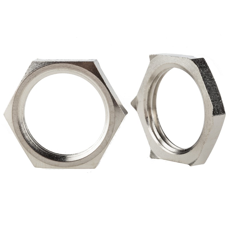 1 Pack of 5 - Lapp Silver Nickel Plated Brass Cable Gland Locknut, M20 Thread