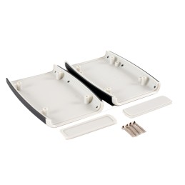 1 pcs - Hammond 1553 Series Grey Plastic Hand Held Enclosure, Integral Battery Compartment, IP54, 117 x 79 x 24mm