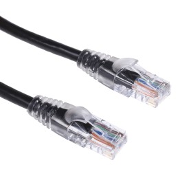 1 pcs - RS PRO Cat5e Male RJ45 to Male RJ45 Ethernet Cable, U/UTP, Black PVC Sheath, 1m