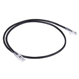 1 pcs - RS PRO Cat5e Male RJ45 to Male RJ45 Ethernet Cable, U/UTP, Black PVC Sheath, 1m