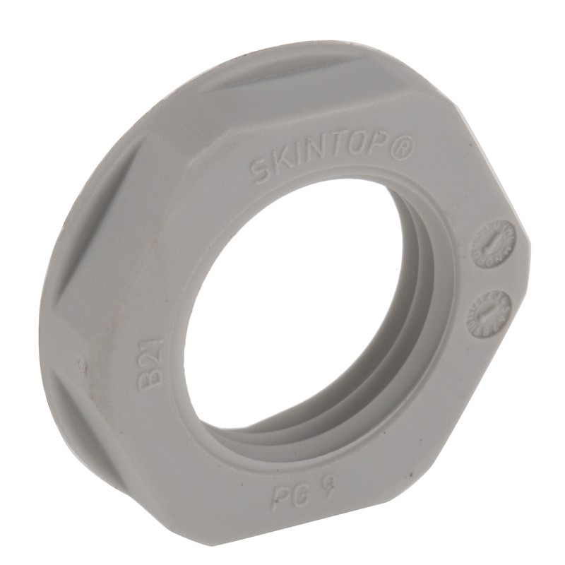 5 pcs - Lapp Grey Polyamide Cable Gland Locknut, PG9 Thread