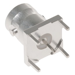 50 pcs - TE Connectivity, jack PCB Mount BNC Connector, 50Ω, Through Hole Termination, Straight Body