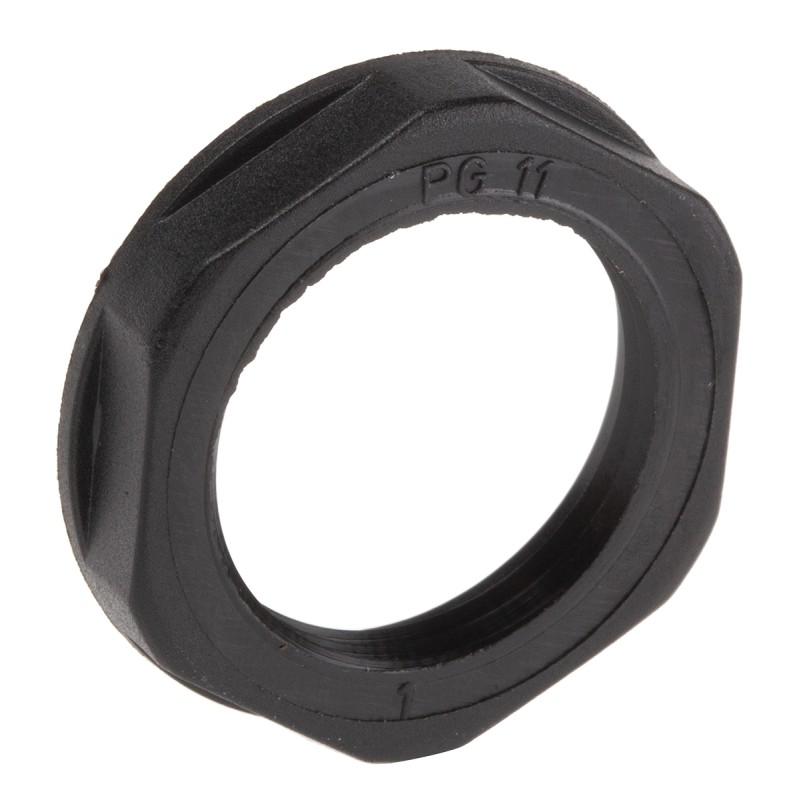 5 pcs - Lapp Black Fibreglass PA Cable Gland Locknut, PG11 Thread, IP68