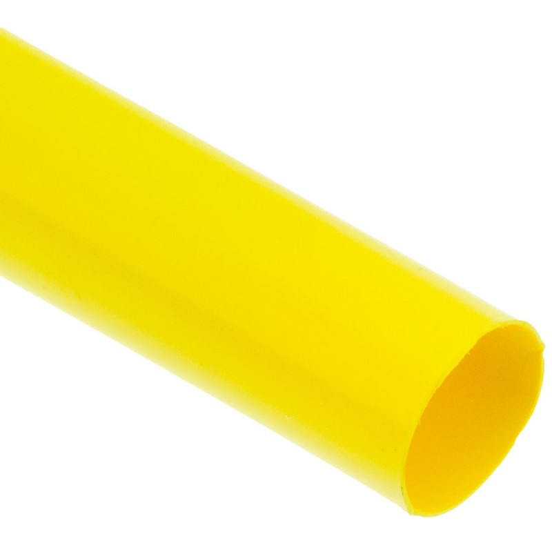1 pcs - TE Connectivity Heat Shrink Tubing, Yellow 9.5mm Sleeve Dia. x 1.2m Length 2:1 Ratio, RNF-100 Series