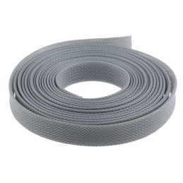 1 Bag of 5 M - RS PRO Expandable Braided PET Grey Cable Sleeve, 20mm Diameter, 5m Length