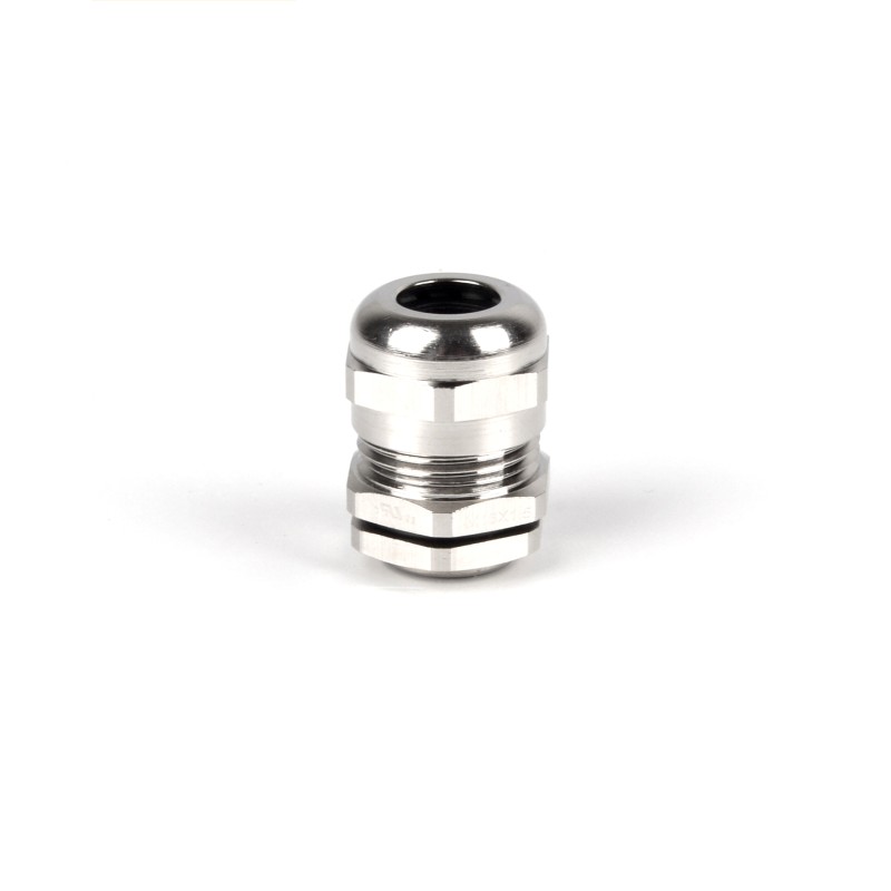 1 pcs - RS PRO Metallic Nickel Plated Brass Cable Gland, M16 Thread, 4mm Min, 8mm Max, IP68