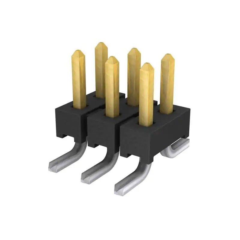 5 pcs - Samtec TMM Series Vertical Surface Mount Pin Header, 6 Contact(s), 2.0mm Pitch, 2 Row(s), Unshrouded