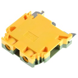 1 pcs - Entrelec SNA Series Green/Yellow Earth Terminal Block, 10mm², Single-Level, Screw Termination