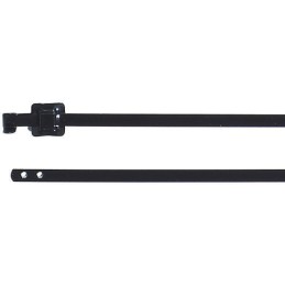 1 Bag of 100 - HellermannTyton Cable Tie, Releasable, 330mm x 10.26 mm, Black Polyester Coated Stainless Steel, Pk-50