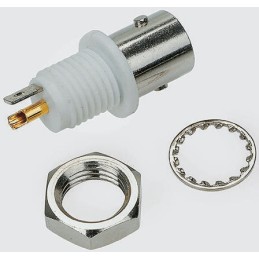 50 pcs - TE Connectivity BNC Series, jack Panel Mount BNC Connector, 50Ω, Solder Termination, Straight Body