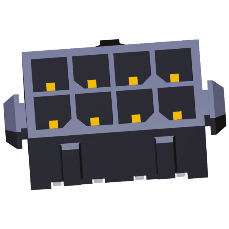 5 pcs - TE Connectivity Micro MATE-N-LOK Series Straight Through Hole PCB Header, 8 Contact(s), 3.0mm Pitch, 2 Row(s), Shrouded