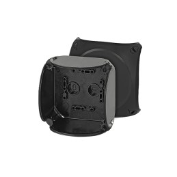 1 pcs - HENSEL Black Polycarbonate Junction Box, IP66, IP67, 104 x 104 x 70mm
