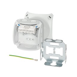 1 pcs - HENSEL DK Series Grey Polypropylene Terminal Box, IP66, 5 Terminals, 62 x 93 x 93mm