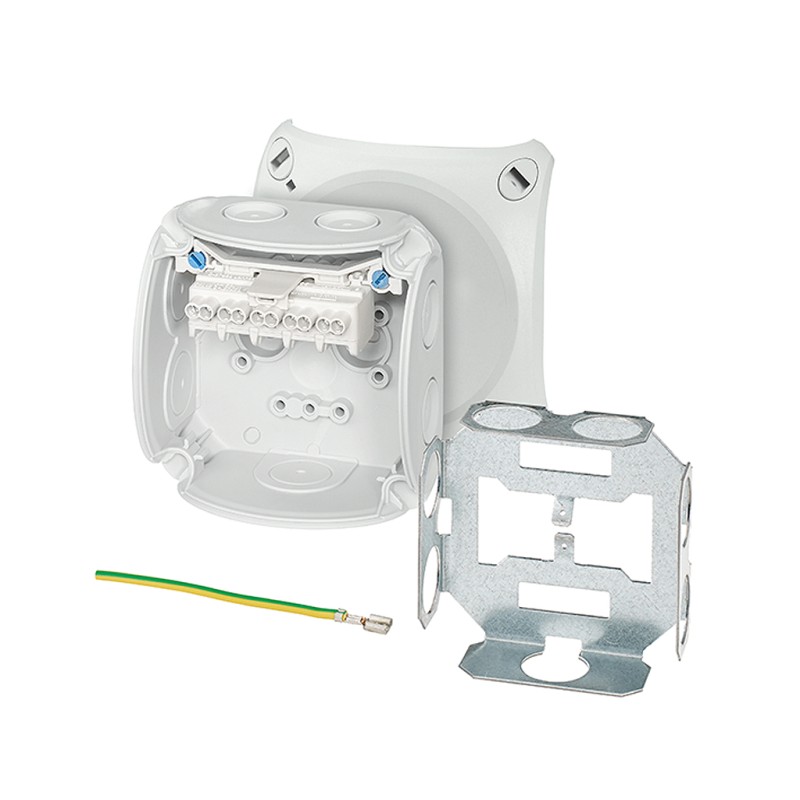 1 pcs - HENSEL DK Series Grey Polypropylene Terminal Box, IP66, 5 Terminals, 62 x 93 x 93mm