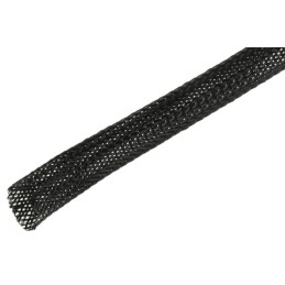 1 Box of 100 M - SES Sterling Expandable Braided PET Black Cable Sleeve, 10mm Diameter, 100m Length