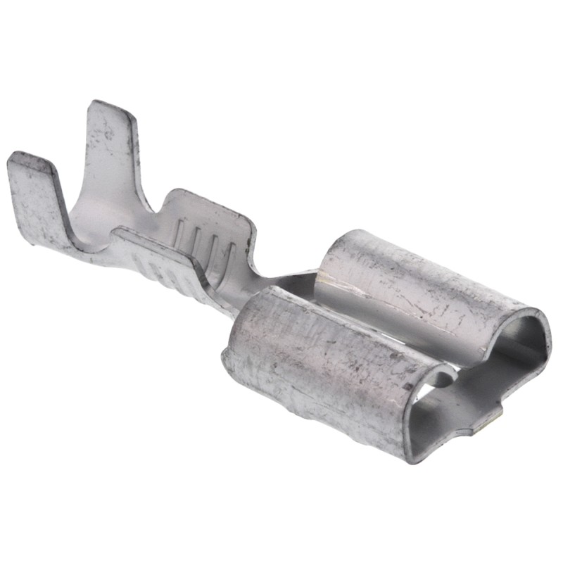 1 Box of 1000 - TE Connectivity FASTIN-FASTON .250 Uninsulated Female Spade Connector, Receptacle, 6.35 x 0.81mm Tab Size, 0.3mm