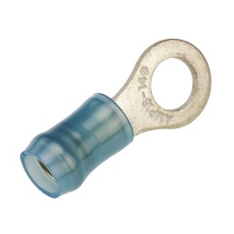 1 Box of 1000 - TE Connectivity, PIDG Insulated Ring Terminal, M5 Stud Size, 1mm² to 2.6mm² Wire Size, Blue