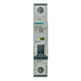 1 pcs - Siemens Sentron 5SY6 MCB, 1P, 4A Curve C, 230V AC, 72V DC, 6 kA Breaking Capacity