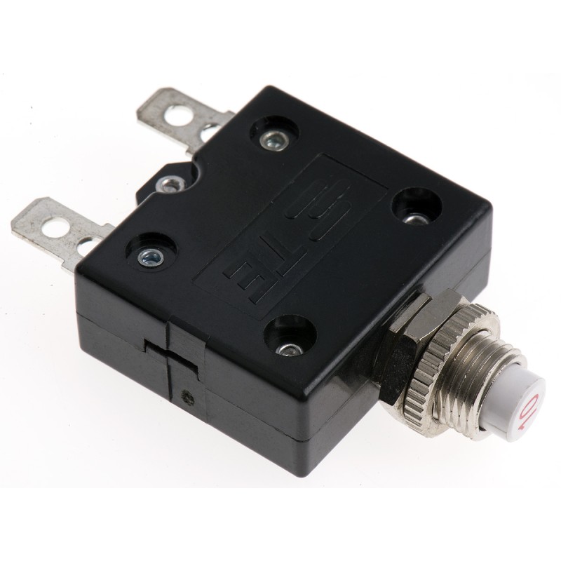 1 pcs - TE Connectivity Thermal Circuit Breaker - W54 Single Pole 250V ac Voltage Rating, 10A Current Rating