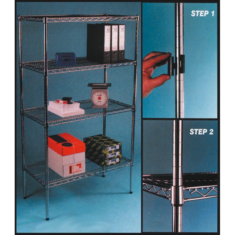 1 Lot of 4 - RS PRO Steel Wire Shelving Wire Shelf, 1220mm x 610mm