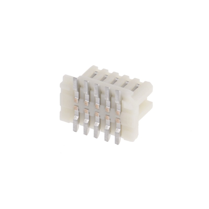 5 pcs - Molex Straight Surface Mount PCB Socket, 10-Contact, 2-Row, 0.8mm Pitch, Solder Termination