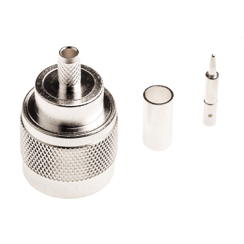 50 pcs - TE Connectivity, Plug Cable Mount N Connector, 50Ω, Crimp Termination, Straight Body