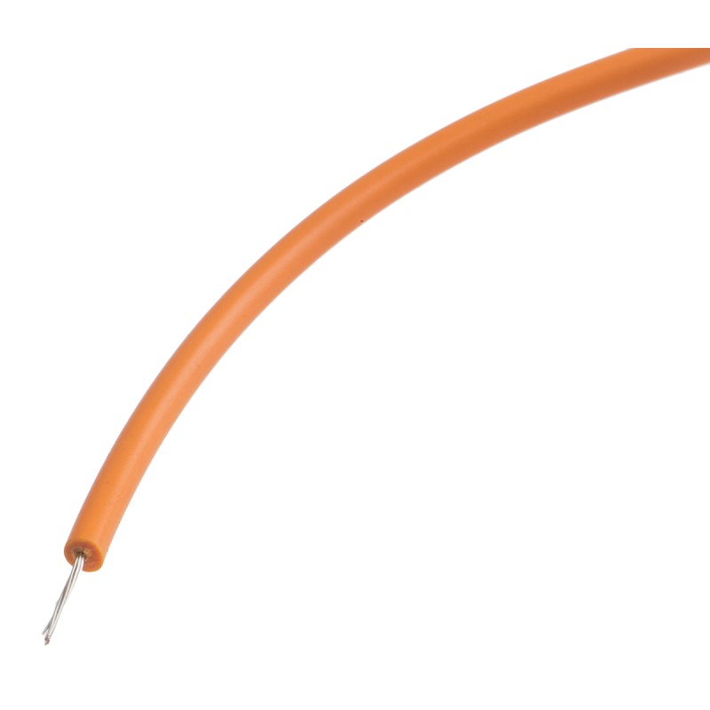 1 Reel of 100 M - RS PRO Orange 0.6 mm² Hook Up Wire, 20 AWG, 19/0.2 mm, 100m, PTFE Insulation