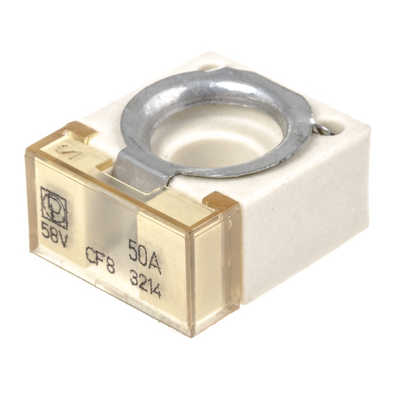 1 pcs - Littelfuse 50A Grey, White CF Car Fuse, 58V dc