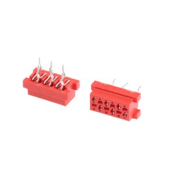 5 pcs - TE Connectivity Micro-MaTch Series Straight Through Hole Mount PCB Socket, 6-Contact, 2-Row, 2.54mm Pitch, Solder