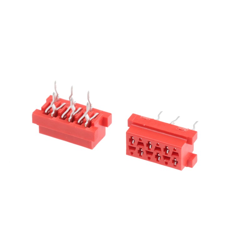5 pcs - TE Connectivity Micro-MaTch Series Straight Through Hole Mount PCB Socket, 6-Contact, 2-Row, 2.54mm Pitch, Solder