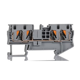 5 pcs - Phoenix Contact PT 4-QUATTRO Series Grey Feed Through Terminal Block, 0.2 - 6mm², Single-Level, Push In