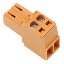 5 pcs - Weidmuller 3.5mm Pitch 2 Way Pluggable Terminal Block, Plug, Cable Mount, Screw Down Termination