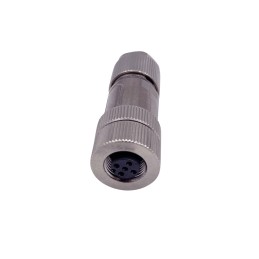 50 pcs - Norcomp Circular Connector, 5 Contacts, Free Hanging, M12 Connector, Plug and Socket, Female, IP66, M12 Series