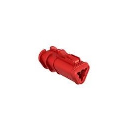 1 pcs : AT06-3S-OMRED - Automotive Connectors 3 Pin Overmold Plug Socket, RED