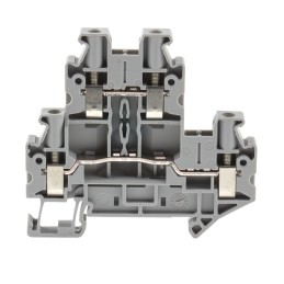 5 pcs - Phoenix Contact UTTB Clipline Series Grey Double Level Terminal Block, 0.14 - 6mm², Double-Level, Screw