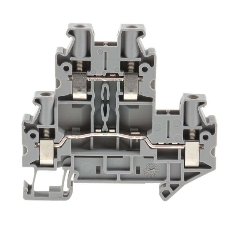 5 pcs - Phoenix Contact UTTB Clipline Series Grey Double Level Terminal Block, 0.14 - 6mm², Double-Level, Screw