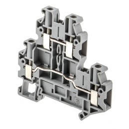 5 pcs - Phoenix Contact UTTB Clipline Series Grey Double Level Terminal Block, 0.14 - 6mm², Double-Level, Screw